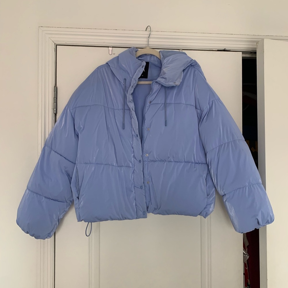 Zara Shimmer Extra Puffy Coat